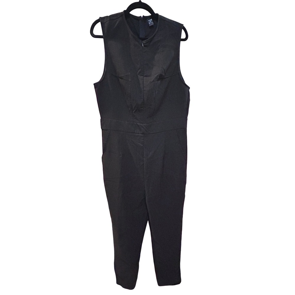 SHEIN X Black Sleeveless Wide Leg‎ Jumpsuit Plus Size 1XL